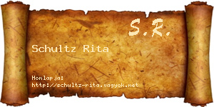 Schultz Rita névjegykártya